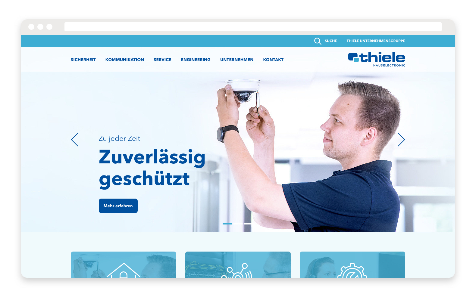 Thiele Hauselectronic Website Relaunch